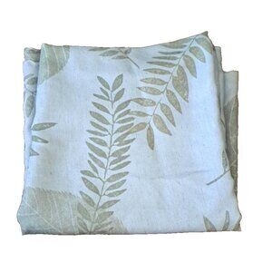 Sonoma Palm Frond Leaf Tablecloth Oval Beige Green Linen Blend Tropical 82x59